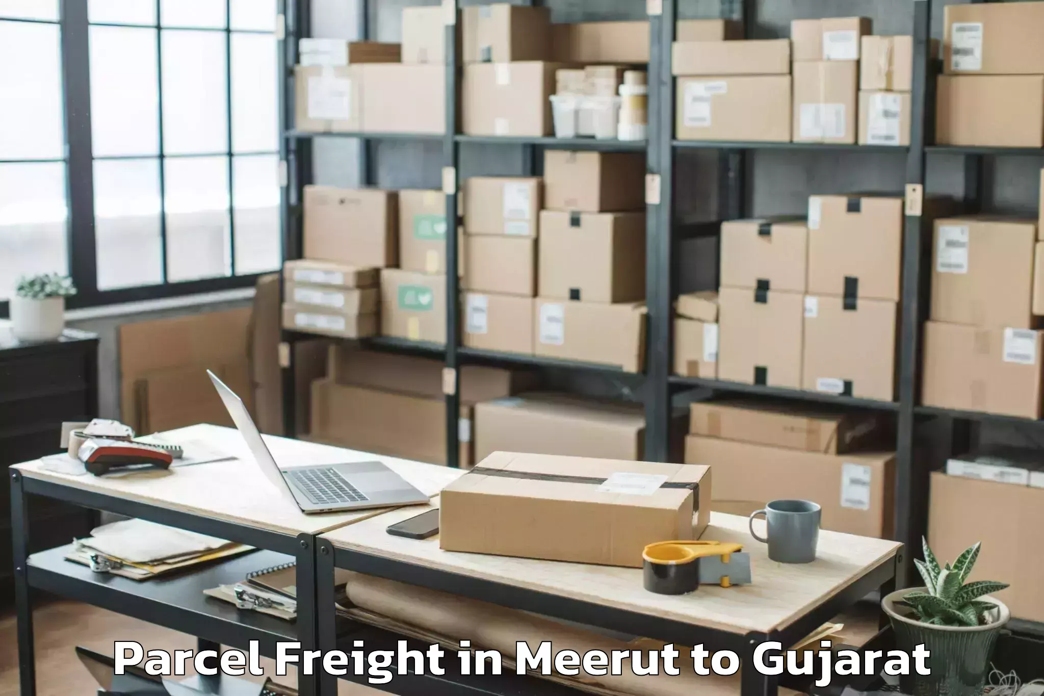 Leading Meerut to Porbandar Airport Pbd Parcel Freight Provider